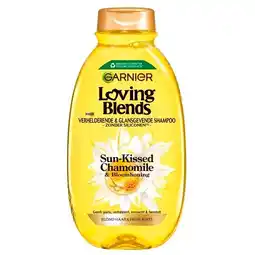 Trekpleister Garnier Loving Blends Sun-Kissed Chamomile & Bloemenhoning Verhelderende & Glansgevende Shampoo aanbieding