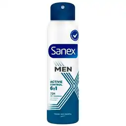 Trekpleister Sanex Men Active Control 72H 6-in-1 Antitranspirant Spray aanbieding