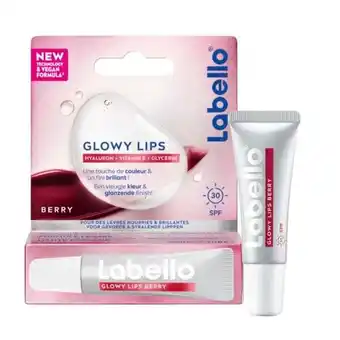 Trekpleister Labello Glowy Lips Berry Lippenbalsem met SPF30 aanbieding