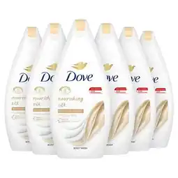 Trekpleister Dove Nourishing Silk Douchegel aanbieding