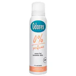 Trekpleister Odorex 0% Perfume Deodorant Spray aanbieding