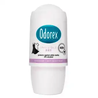 Trekpleister Odorex Invisible Dry Deodorant Antitranspirant Roller aanbieding
