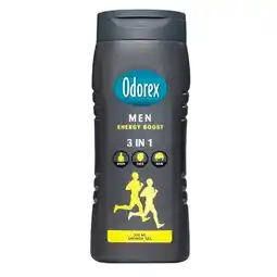 Trekpleister Odorex Men Energy Boost 3-in-1 Showergel aanbieding