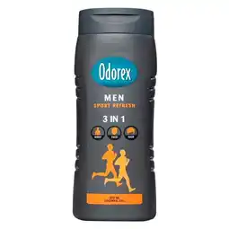 Trekpleister Odorex Men Sport Refresh 3-in-1 Showergel aanbieding