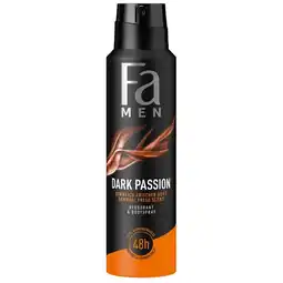 Trekpleister Fa Men Dark Passion Deodorant & Body Spray aanbieding