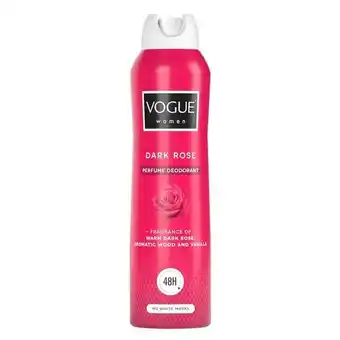 Trekpleister Vogue Dark Rose Parfum Deodorant Spray aanbieding
