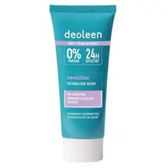 Trekpleister Deoleen Sensitive Antitranspirant Crème aanbieding