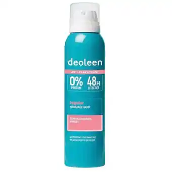Trekpleister Deoleen Regular Antitranspirant Spray aanbieding