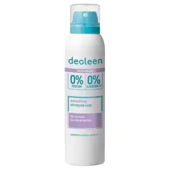 Trekpleister Deoleen 0% Sensitive Deodorant Spray aanbieding