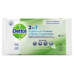 Trekpleister Dettol 2-in-1 Hygiënische Doekjes aanbieding