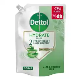 Trekpleister Dettol Hydrating Aloë Vera Antibacteriële Wasgel Navulling aanbieding