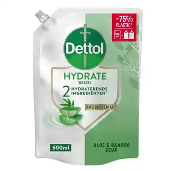 Trekpleister Dettol Hydrating Aloë Vera Antibacteriële Wasgel Navulling aanbieding