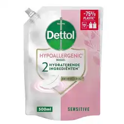 Trekpleister Dettol Sensitive Antibacteriële Wasgel Navulling aanbieding