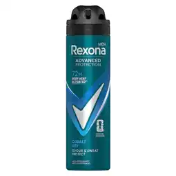 Trekpleister Rexona Men Advanced Protection Cobalt Dry Antitranspirant Spray aanbieding