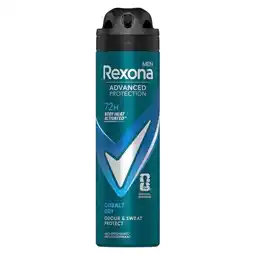 Trekpleister Rexona Men Advanced Protection Cobalt Dry Antitranspirant Spray aanbieding