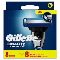 Trekpleister Gillette Mach3 Turbo Scheermesjes aanbieding