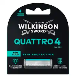 Trekpleister Wilkinson Sword Quattro Titanium Sensitive Limited Edition Navulmesjes aanbieding