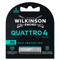 Trekpleister Wilkinson Sword Quattro Titanium Sensitive Limited Edition Navulmesjes aanbieding