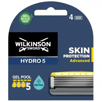 Trekpleister Wilkinson Sword Hydro5 Skin Protection Advanced Navulmesjes aanbieding