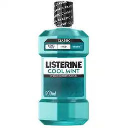 Trekpleister Listerine Cool Mint Mondspoeling aanbieding