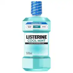 Trekpleister Listerine Cool Mint Milde Smaak Mondwater aanbieding