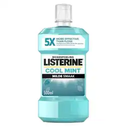 Trekpleister Listerine Cool Mint Milde Smaak Mondwater aanbieding