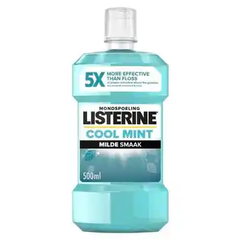 Trekpleister Listerine Cool Mint Milde Smaak Mondwater aanbieding