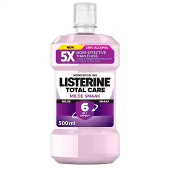 Trekpleister Listerine Total Care Milde Smaak Mondwater aanbieding