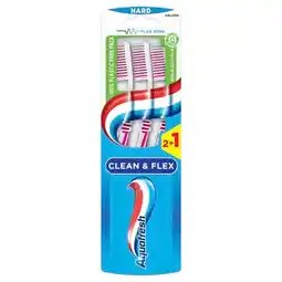 Trekpleister Aquafresh Clean & Flex Hard Tandenborstels aanbieding