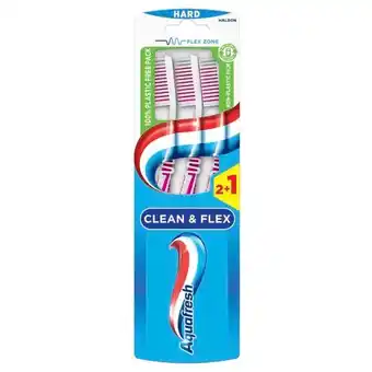 Trekpleister Aquafresh Clean & Flex Hard Tandenborstels aanbieding