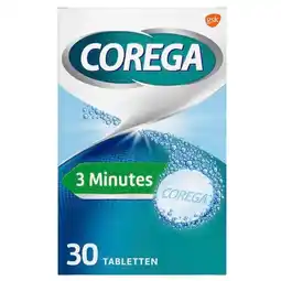 Trekpleister Corega 3 Minutes Dagelijkse Reiniger Tabletten aanbieding