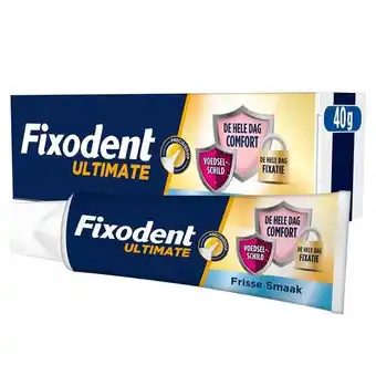 Trekpleister Fixodent Ultimate Frisse Smaak Kleefpasta aanbieding