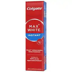 Trekpleister Colgate Max White Instant Tandpasta aanbieding