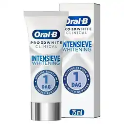 Trekpleister Oral-B Pro 3D White Clinical Intensieve Whitening Tandpasta aanbieding