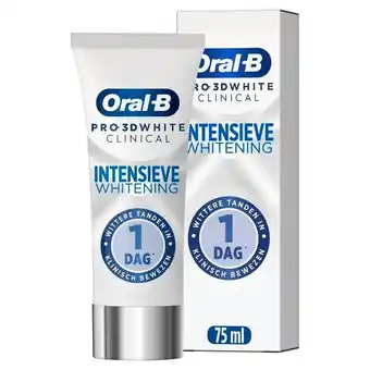 Trekpleister Oral-B Pro 3D White Clinical Intensieve Whitening Tandpasta aanbieding