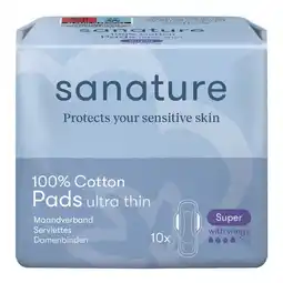 Trekpleister Sanature 100% Katoenen Super Maandverband aanbieding