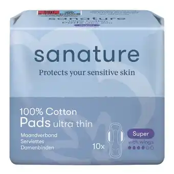 Trekpleister Sanature 100% Katoenen Super Maandverband aanbieding