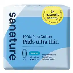 Trekpleister Sanature 100% Katoenen Normal Maandverband aanbieding