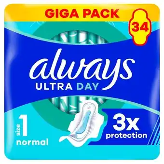 Trekpleister Always Ultra Day Normal Maandverband aanbieding