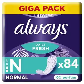 Trekpleister Always Dailies Fresh Normal Inlegkruisjes aanbieding