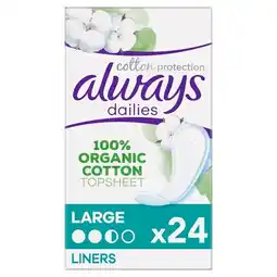 Trekpleister Always Dailies Cotton Large Inlegkruisjes aanbieding