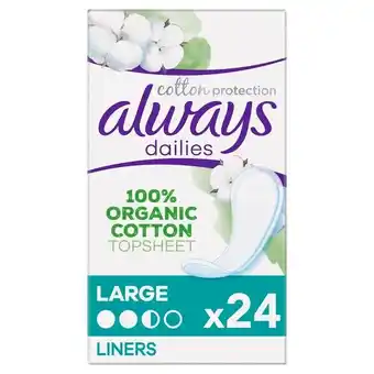 Trekpleister Always Dailies Cotton Large Inlegkruisjes aanbieding