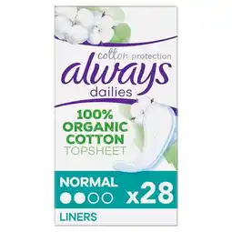 Trekpleister Always Dailies Cotton Normal Inlegkruisjes aanbieding