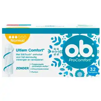 Trekpleister o.b. ProComfort Normal Tampons aanbieding