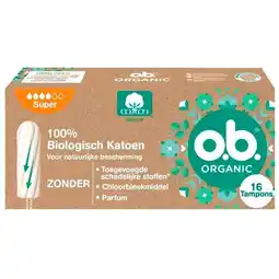 Trekpleister o.b. Organic Cotton Super Tampons aanbieding