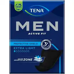 Trekpleister Tena Men Active Fit Extra Light Protective Shield aanbieding