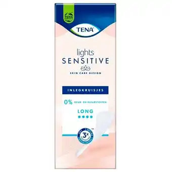 Trekpleister Tena Lights Sensitive Long Inlegkruisjes aanbieding