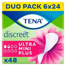 Trekpleister Tena Discreet Ultra Mini Plus Inlegkruisjes aanbieding