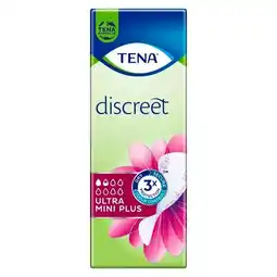 Trekpleister Tena Lady Discreet Ultra Mini Plus Inlegkruisjes aanbieding