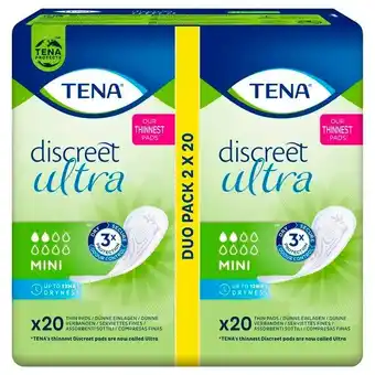 Trekpleister Tena Discreet Ultra Mini Verbanden aanbieding